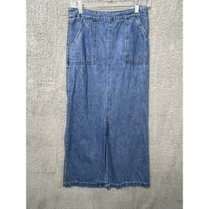 Women's Esprit  Vintage  Jean Maxi Straight  Skirt sz 28